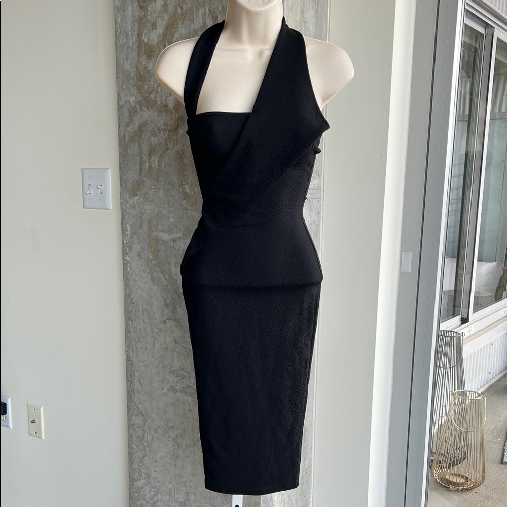 PrettyLittleThing Black Strapless Dress